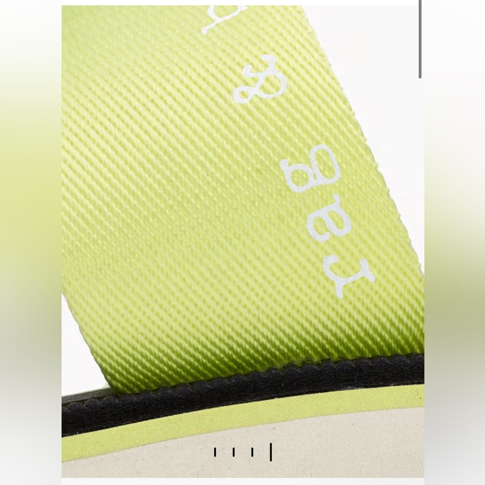 SOLD❤️ RAG & BONE Mila Neon Yellow Acid Green Slide Double Strap Sandal - Picture 4 of 12